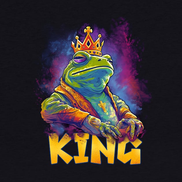 Frog Pepe King by KATTTYKATTT